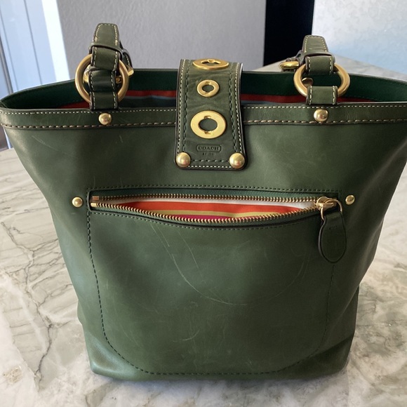 Coach Bags Coach Legacy Lily Turnlock Green Leather Purse Poshmark